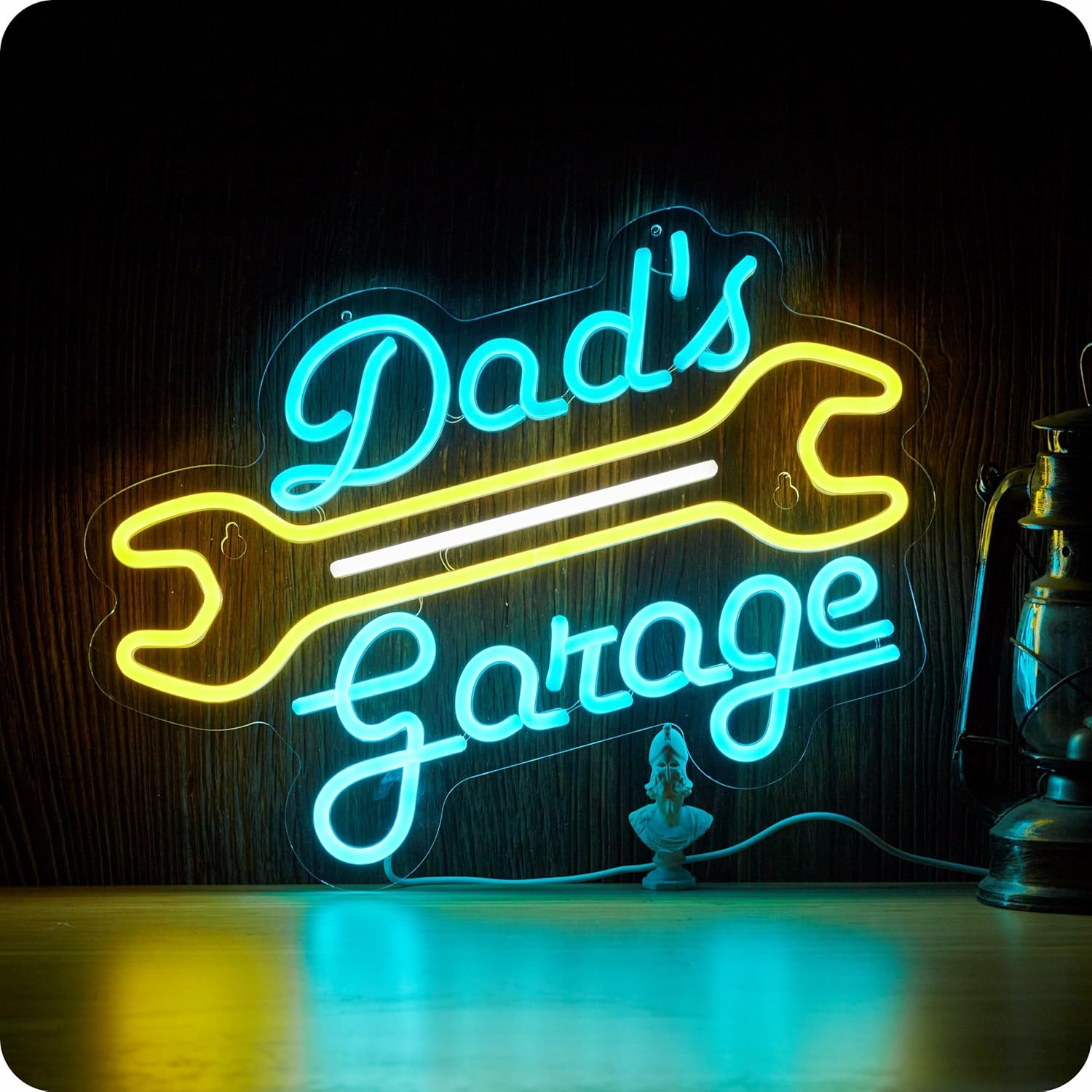 Auto Repair Shop Signs - ガレージネオンサイン 壁飾り 父のガレージ用LEDライト 車のサイン 自動車修理工場 マンケーブ