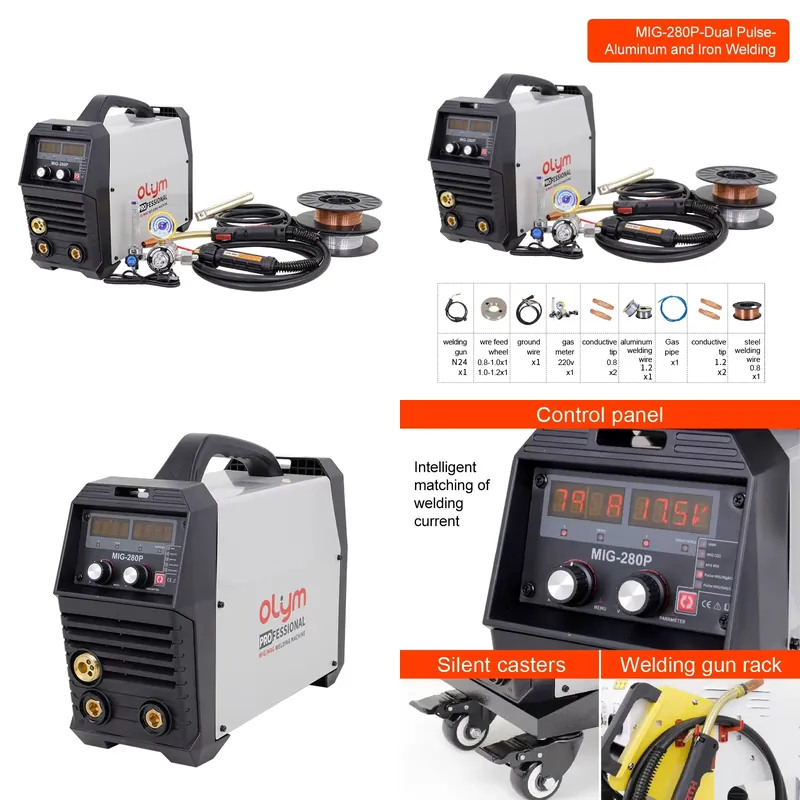Tig Welder Machine - MIG 280 パルスインバーター溶接機 アルミTIG/MMA多機能溶接機 速達配送
