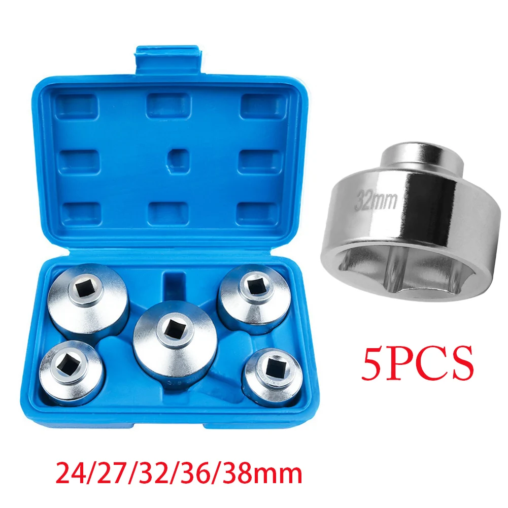 5個入りオイルフィルターキャップレンチセット、3/8インチド - Oil Filter Wrench のレビューと価格