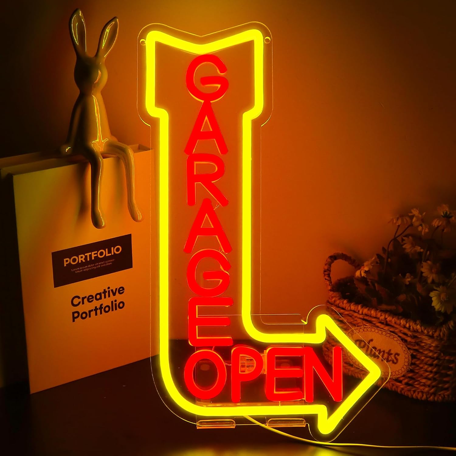    ガレージオープンネオンサインUSB電源LEDライト、 - Auto Repair Shop Open のレビューと価格