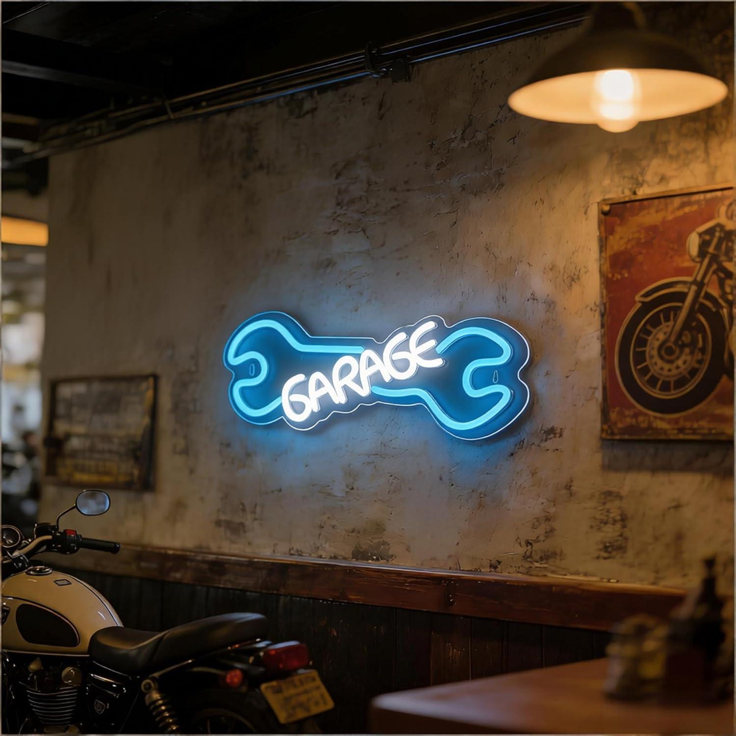 ガレージネオンサイン USB電源 LED調光可能ネオンライト - Auto Repair Shop Signs のレビューと価格