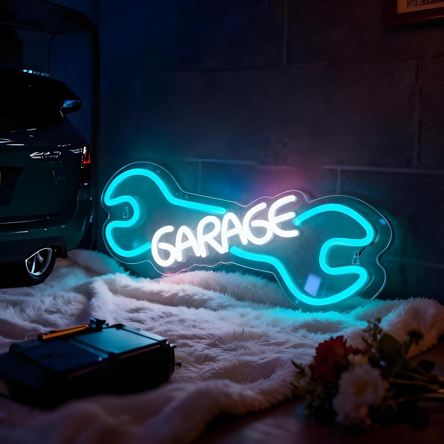 ガレージネオンサイン USB電源 LED調光可能ネオンライト - Auto Repair Shop Signs のレビューと価格