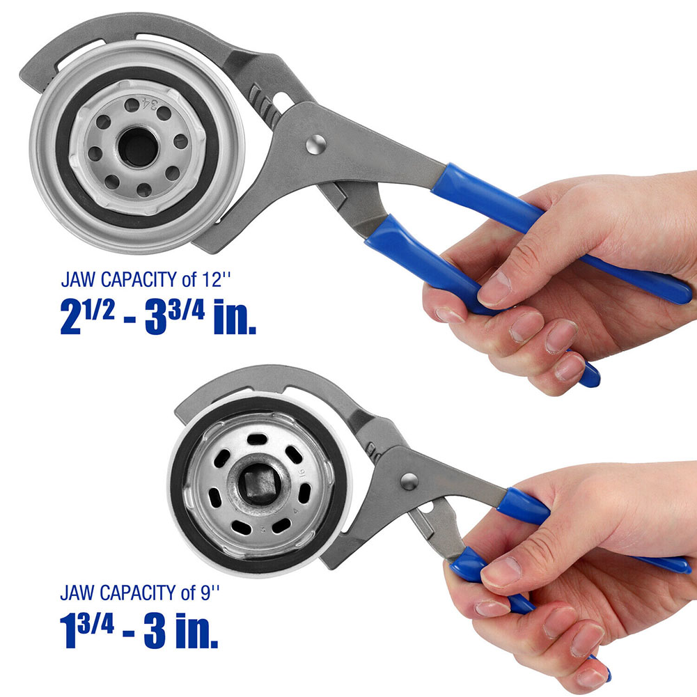 1pc 9/12インチ オイルフィルタープライヤー クランプ - Oil Filter Wrench のレビューと価格