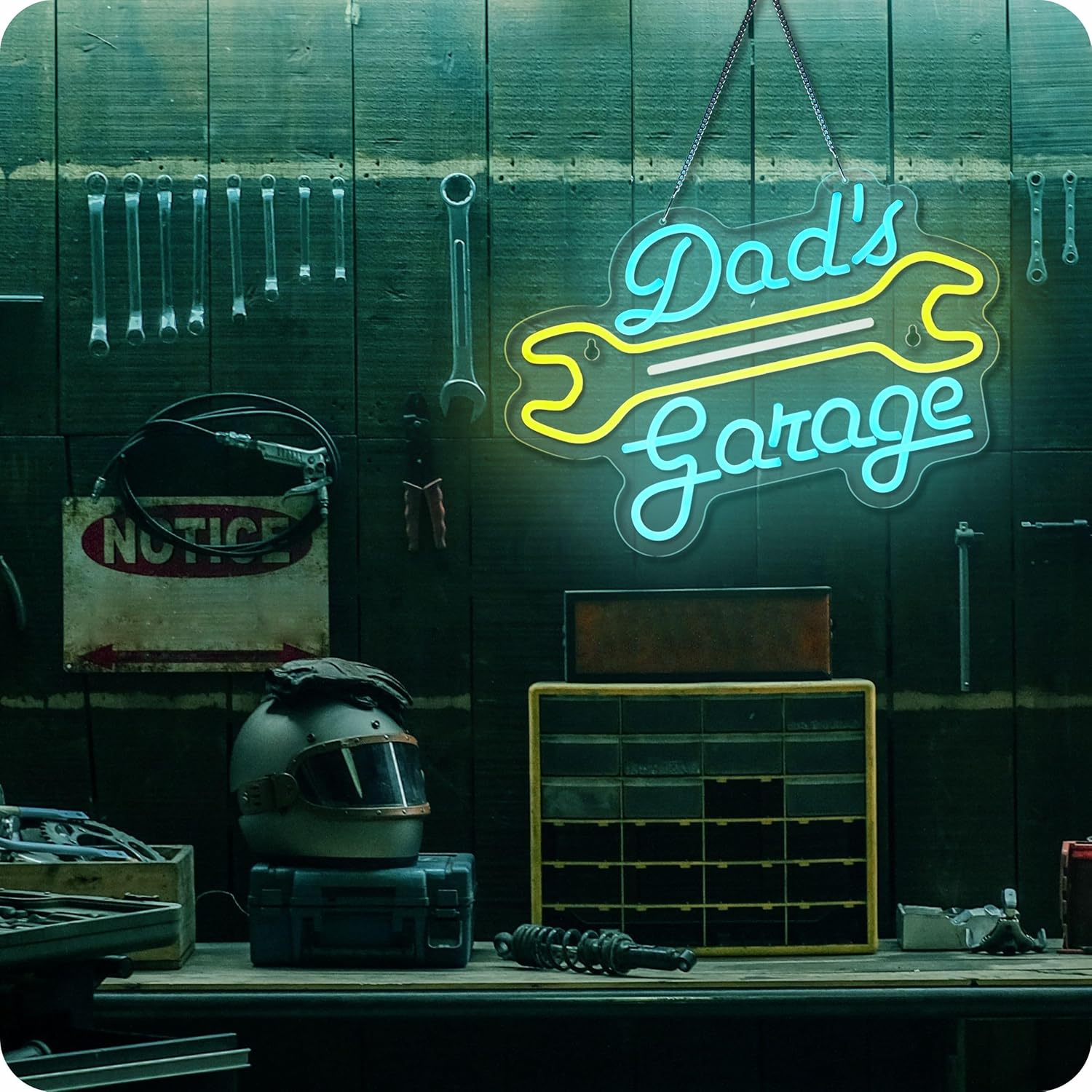 ガレージネオンサイン 壁飾り 父のガレージ用LEDライト 車 - Auto Repair Shop Signs のレビューと価格
