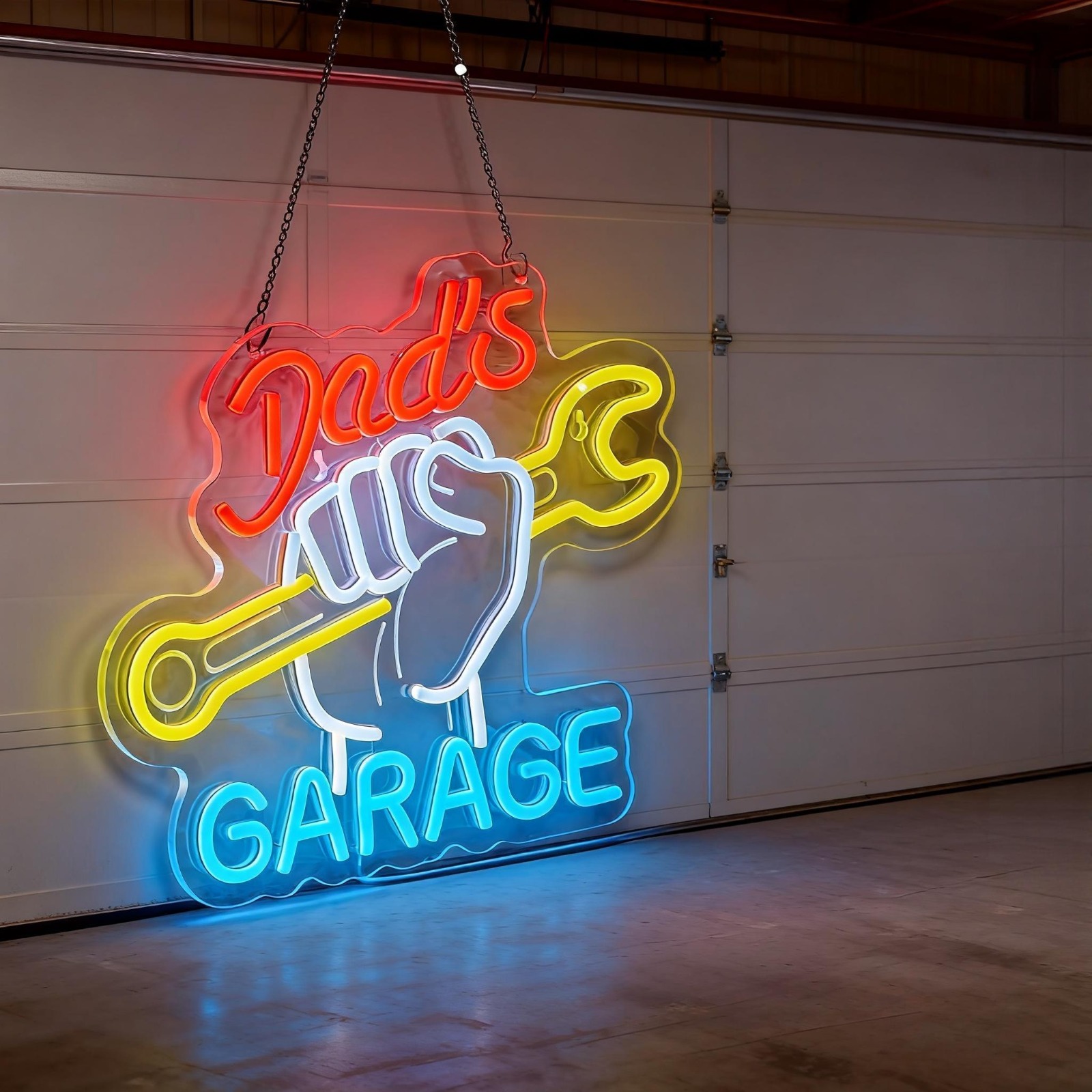お父さんのガレージネオンサインLEDウォールデコレーションネ - Auto Repair Shop Open のレビューと価格